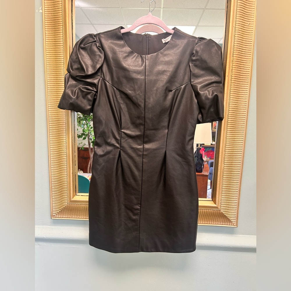 Elegant Black Puff Sleeve Dress